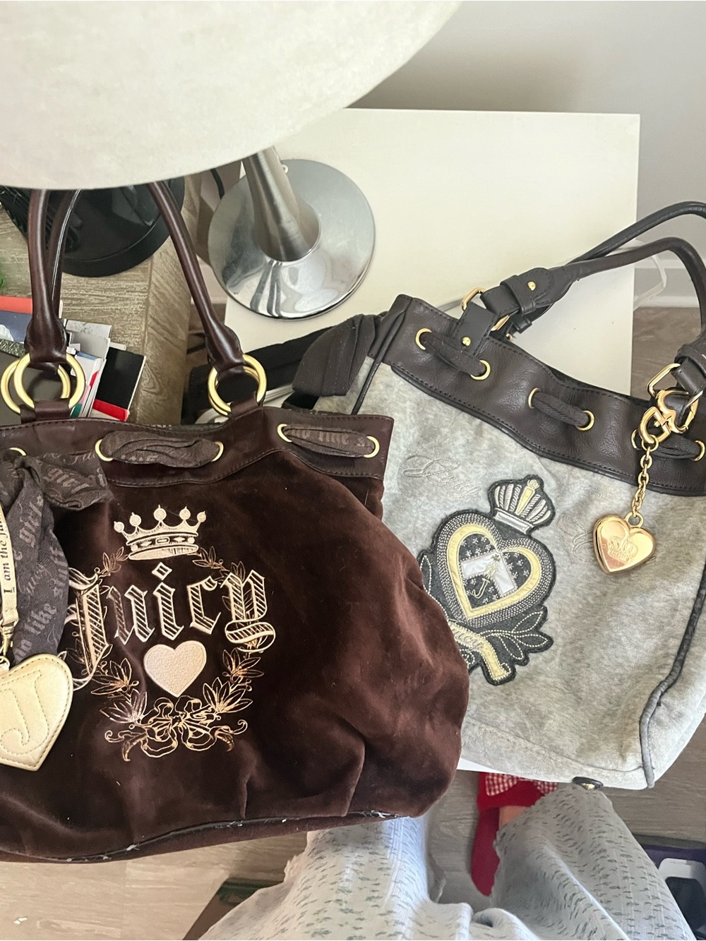 2  Vintage Juicy Couture Suede Shoulder Bags